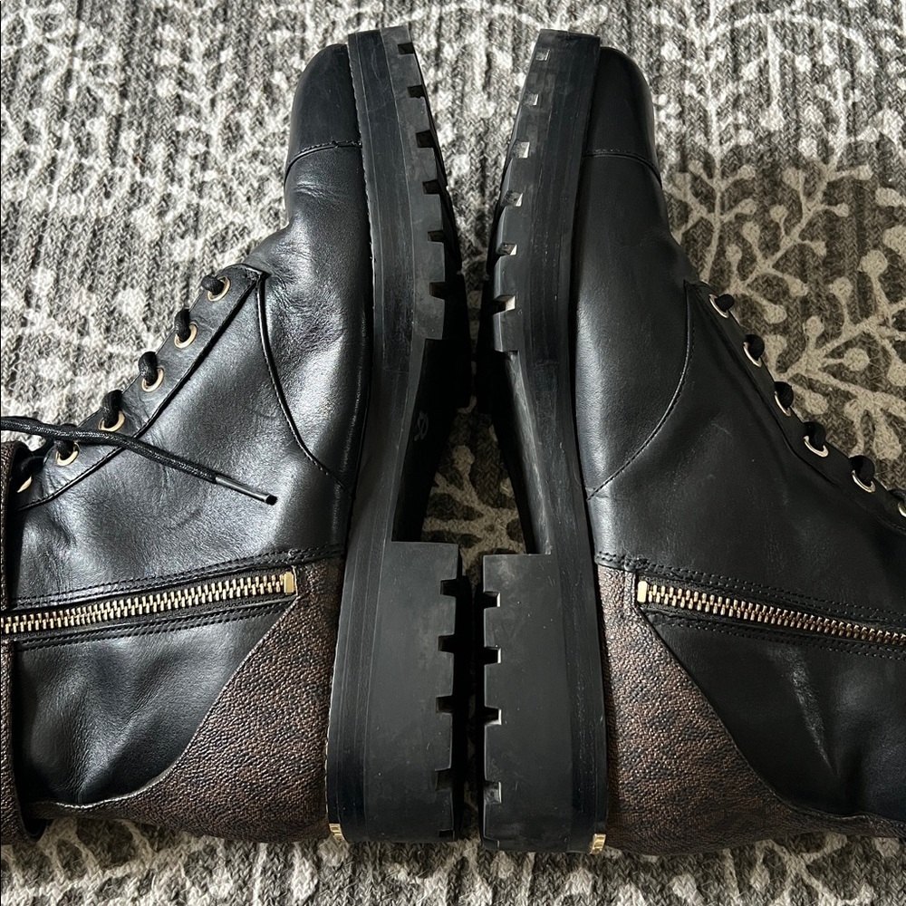 Michael kors Tatum logo leather kombat boots - Picture 9 of 12